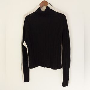 360 Cashmere Mock Neck Two Tone Sweater Size Medium